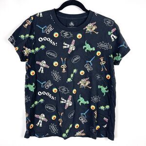 Disney Toy Story Crewneck Graphic Short Sleeve Shirt Women's Size Large Black